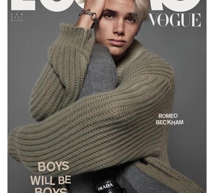 Aksi Romeo Beckham Debut di Sampul Majalah Vogue L’Uomo, Stunning!