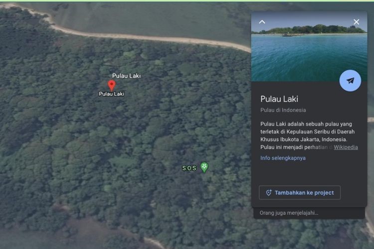 Google Menghapus Tanda SOS di Pulau Laki