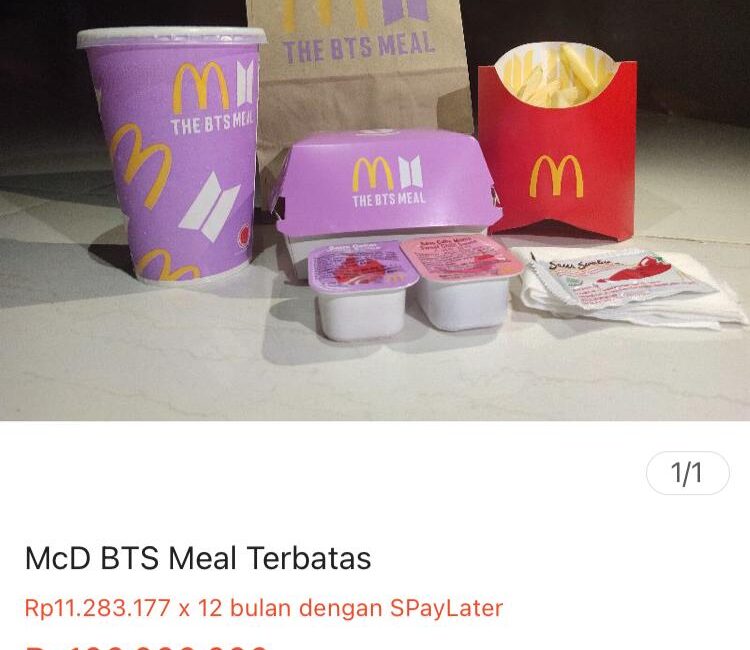 VIRAL BTS MEAL , BUNGKUSNYA DIJUAL DI MARKETPLACE MULAI JUTAAN HINGGA RATUSAN JUTA RUPIAH