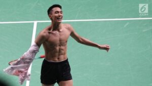 Jonatan Christie selebrasi